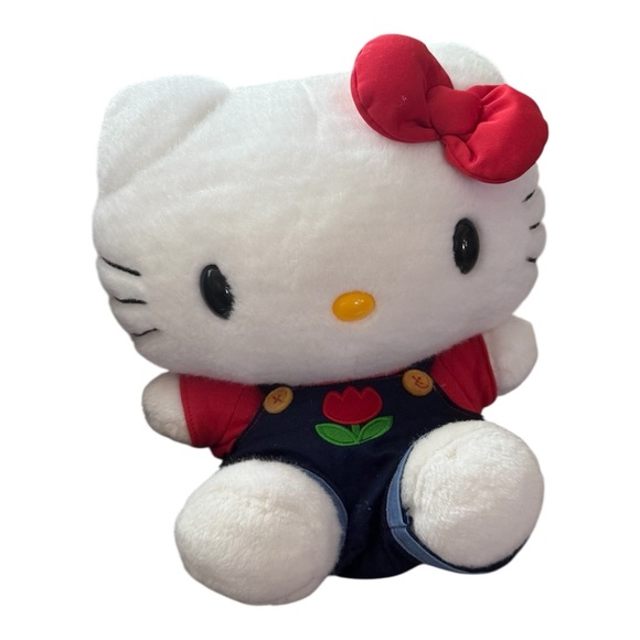 Sanrio Hello Kitty Plush with Red Bow and Navy Outfit - Picture 1 of 3